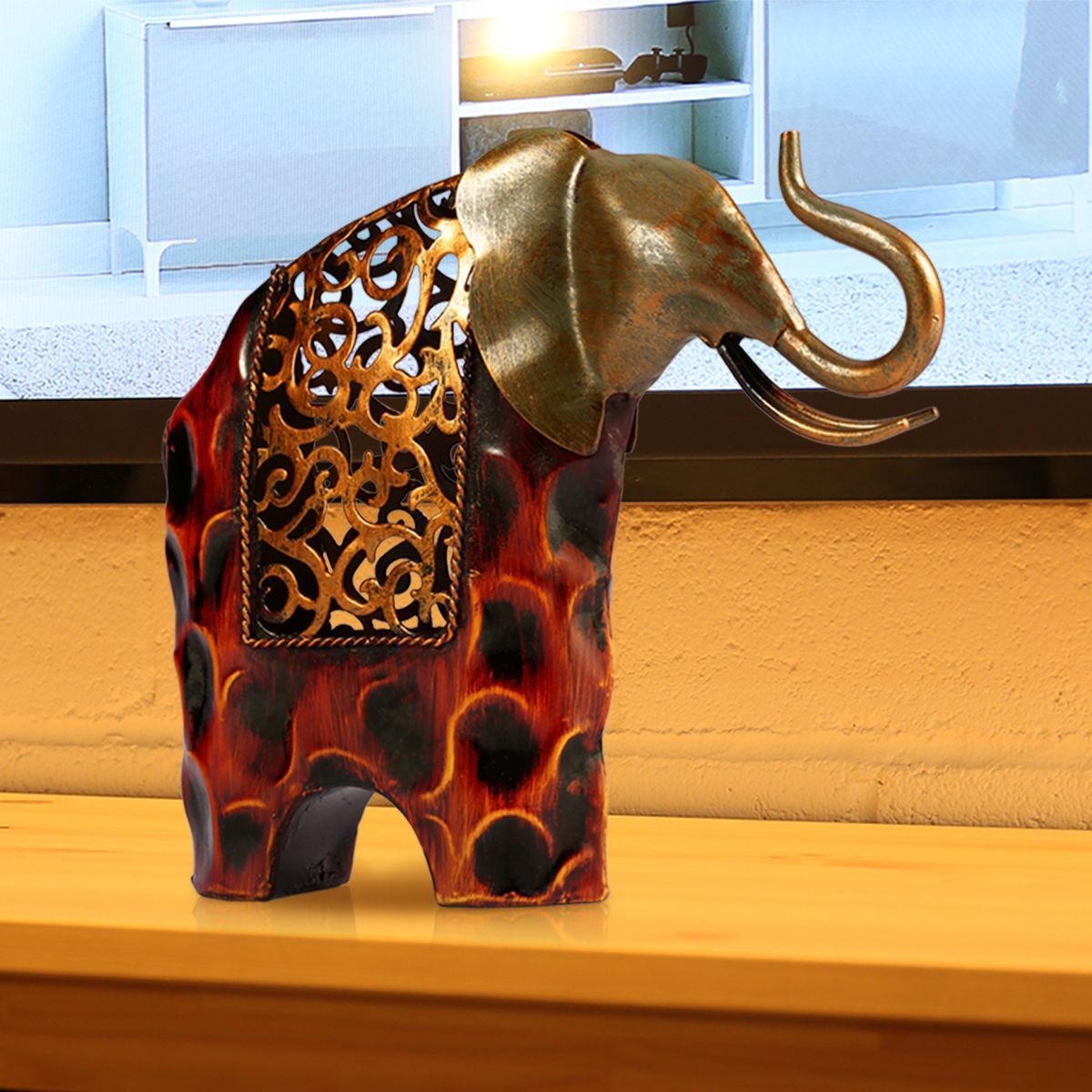 Artisanat Élégant : Éléphant en Fer Forgé pour Décoration - Allomarc.com