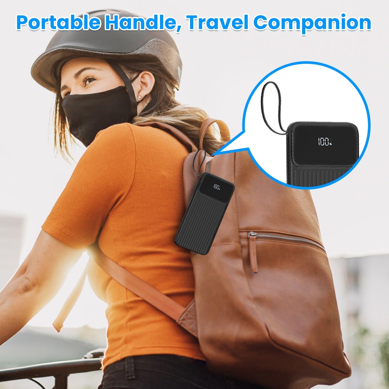 Chargeur Rapide 1Pc PD22W 20000mAh avec Câbles Intégrés