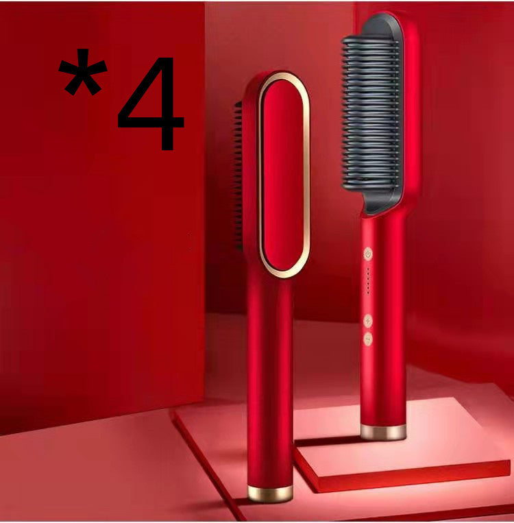 Fer à Lisser 2 En 1 avec Peigne Chaud et Boucleur Ions Négatifs