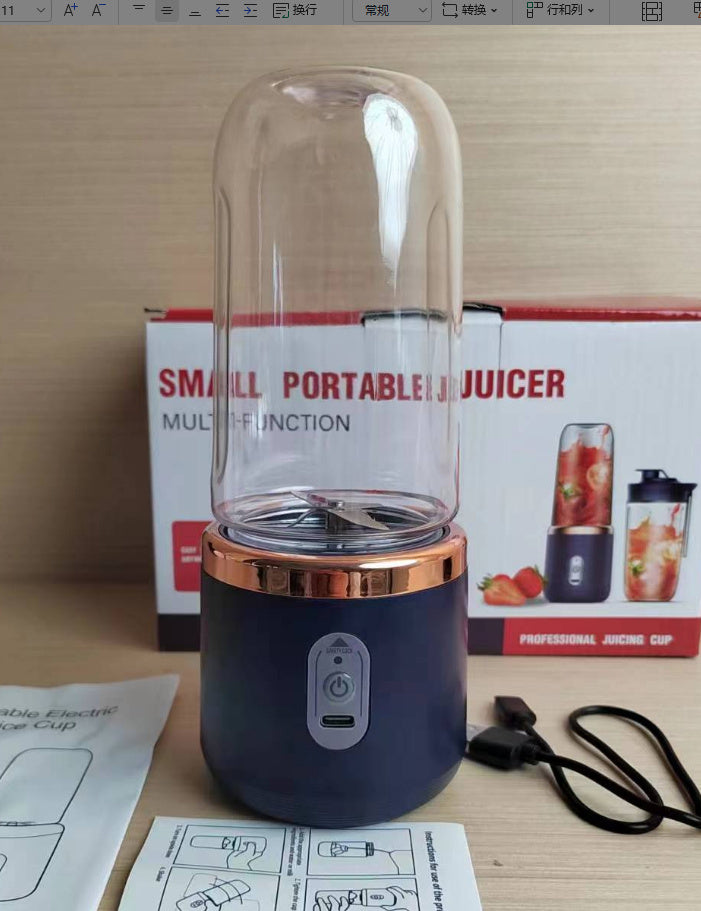 Mini Mixeur Portable 6 Lames - Blender à USB pour Smoothies et Sucres de Fruits