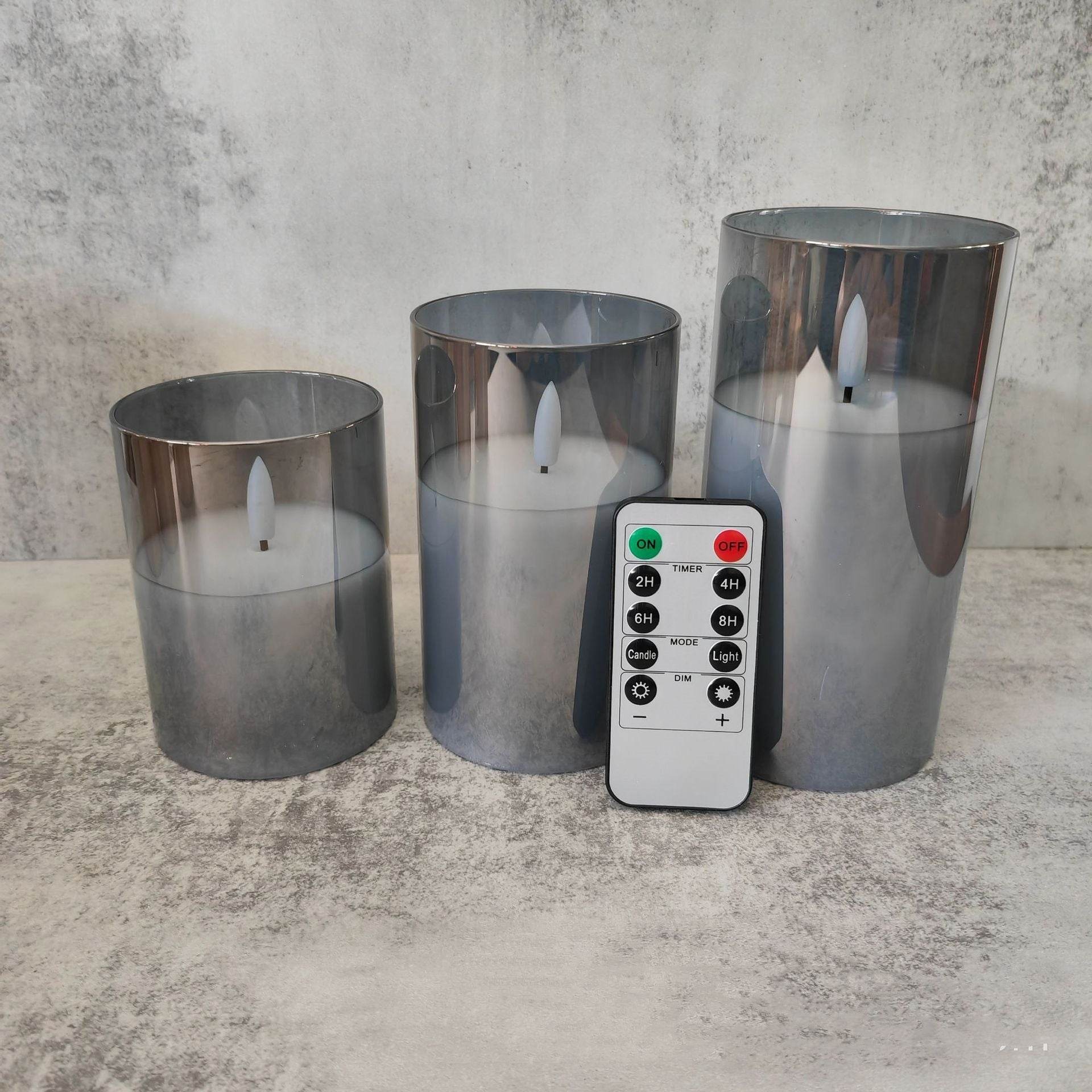 Bougies Électroniques LED en Verre Électroplaqué Rechargeables - Allomarc.com