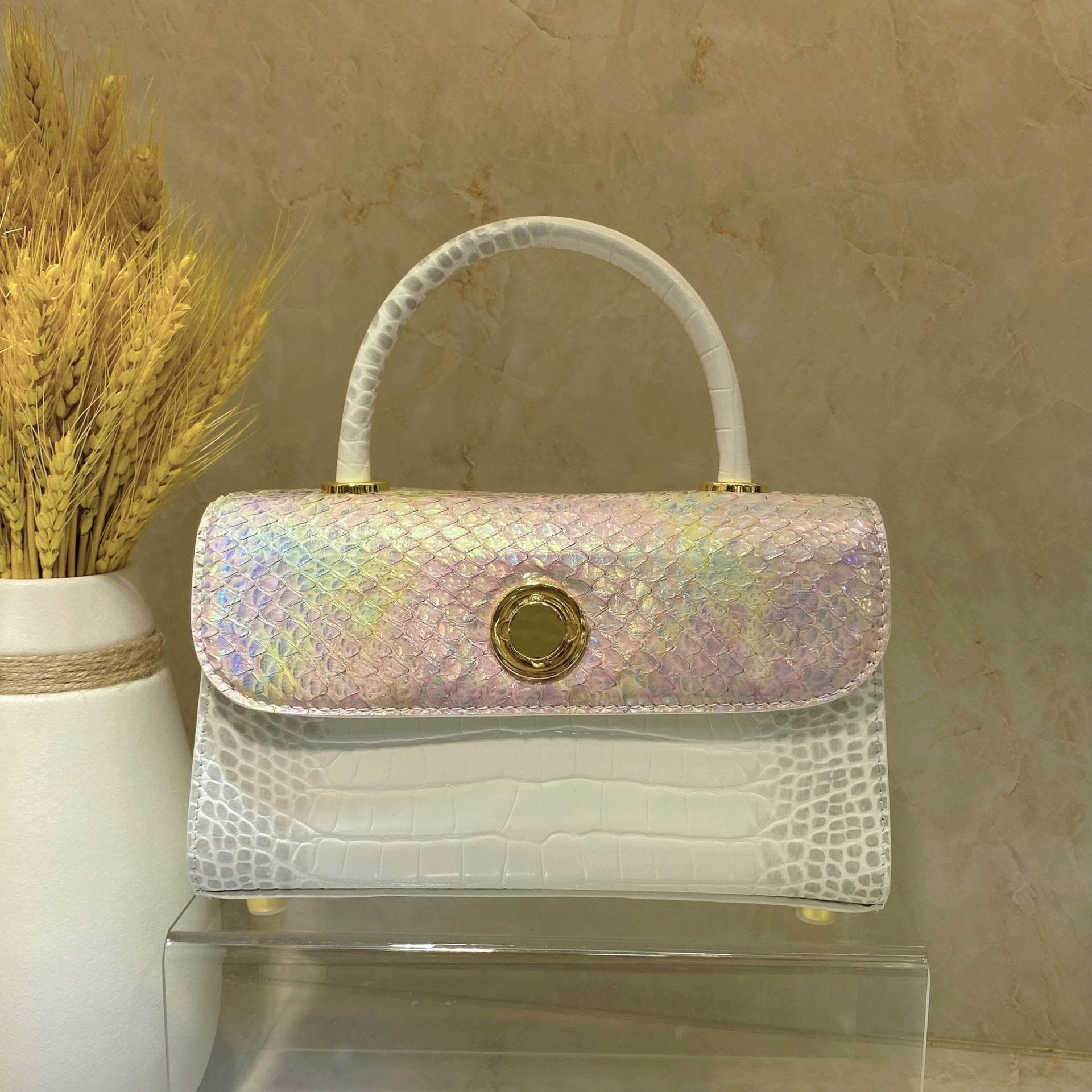 Pochette en Cuir Python Véritable - Allomarc.com
