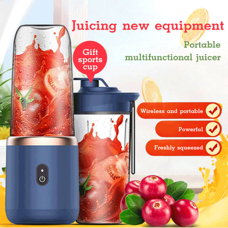 Mini Mixeur Portable 6 Lames - Blender à USB pour Smoothies et Sucres de Fruits