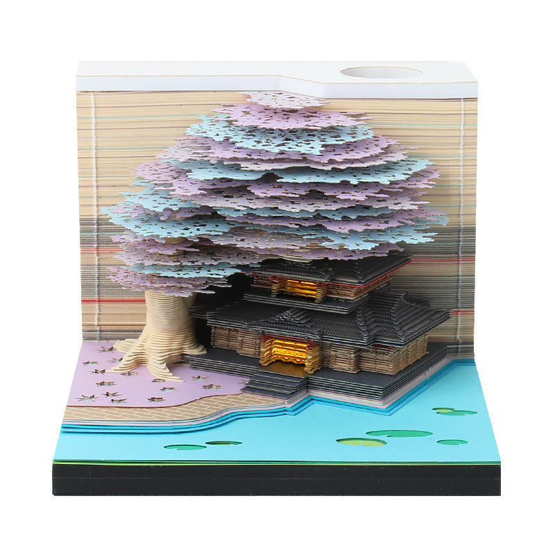 Carnet Mémo 3D Fleurs En Papier Sculpté