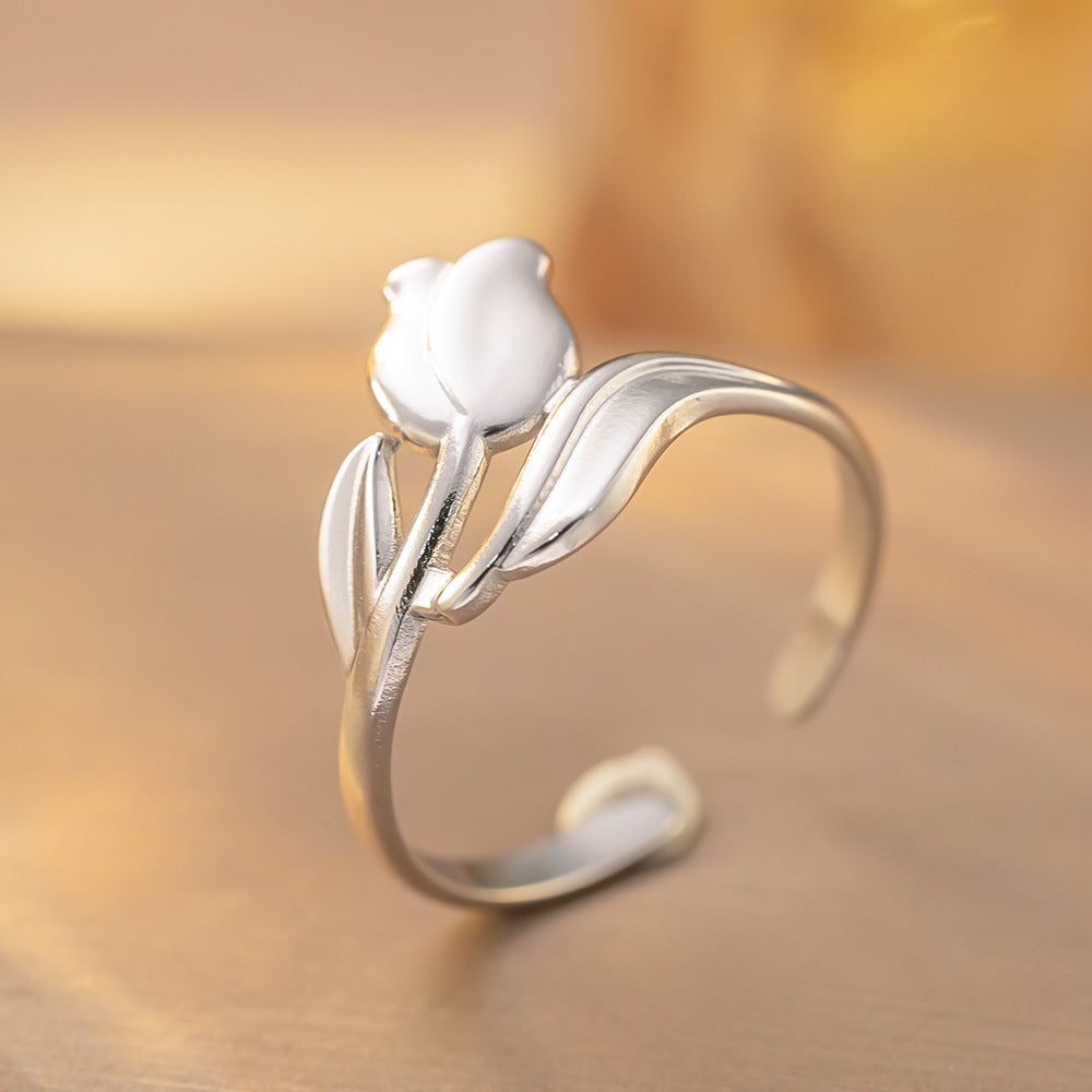Bague Ouverte Ajustable en Acier Titane Retro - Élégance et Simplicité