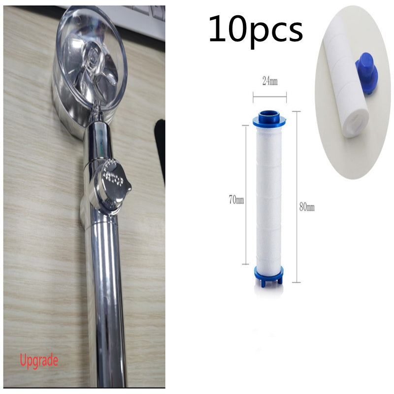 Douchette Turbo Propeller Économiseur d'Eau Haute Pression 360 Degrés avec Extension de Ventilateur
