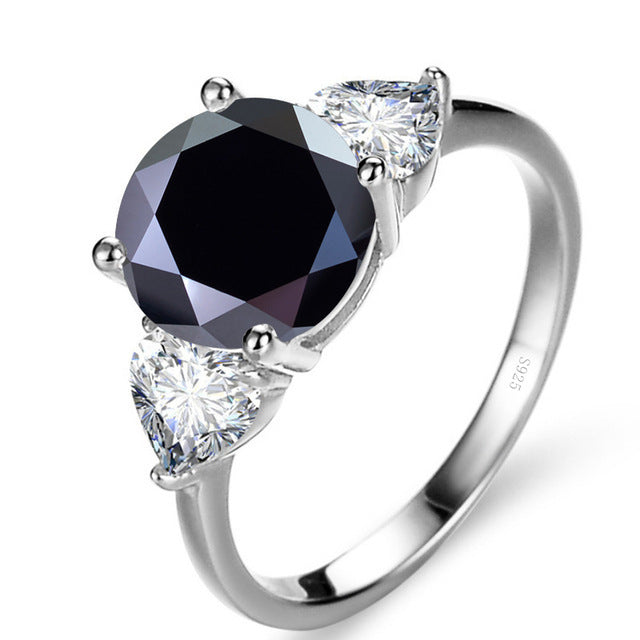 Bague de Mariage de Luxe en Argent Sterling avec Moissanite 3 Karats pour Femme