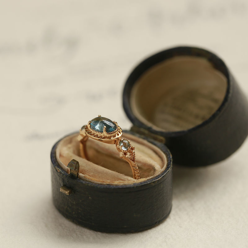 Bague Vintage en Topaze pour Femme