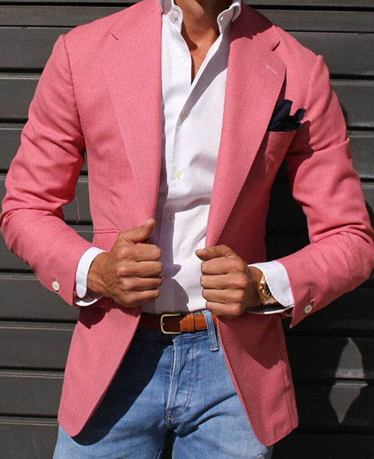 Veste de Costume Légère pour Homme à Motif À Carreaux