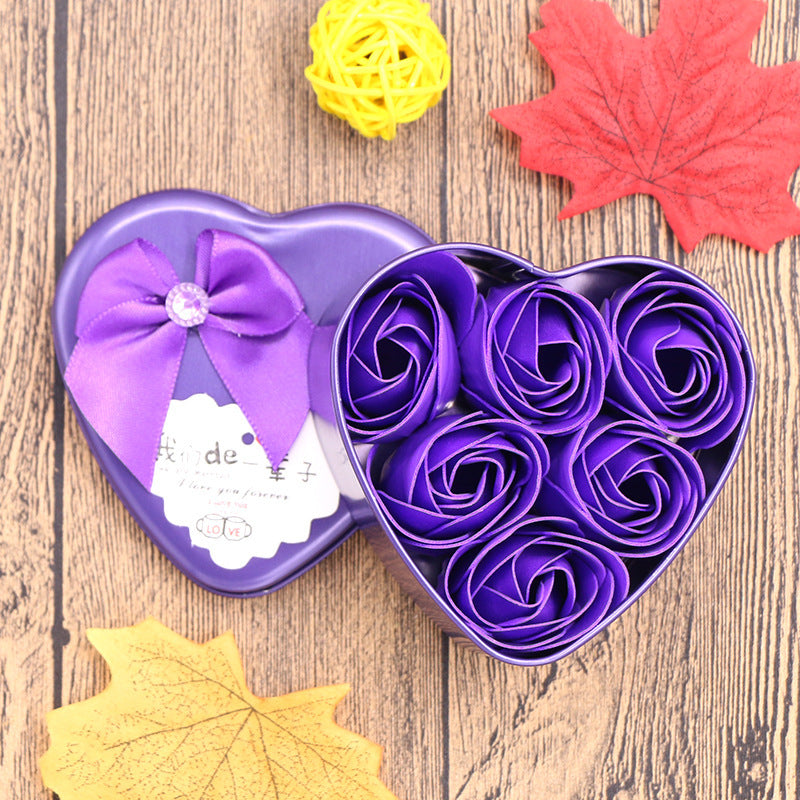Boîte Cadeau Fleurs en Savon - Idée Cadeau pour la Saint-Valentin et la Fête des Mères