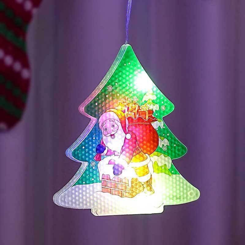 Guirlande Lumineuse de Noël avec Voile Peint - Lumière Ambiante