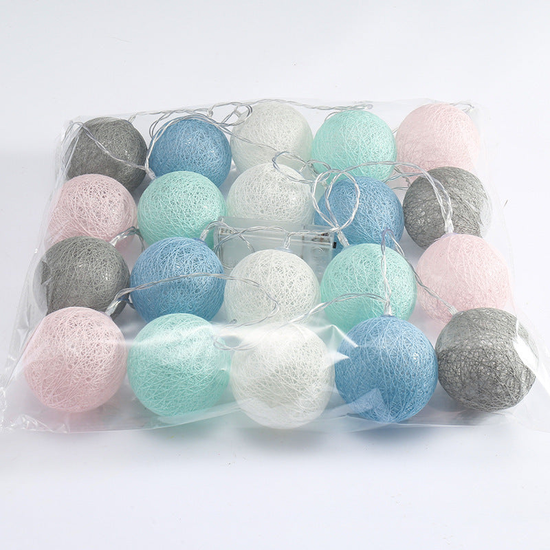 Guirlande Lumineuse en Boules de Coton LED