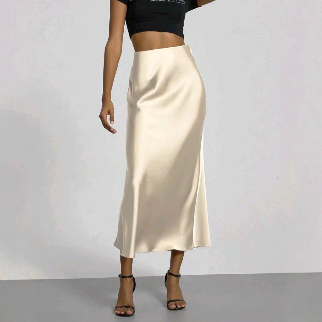 Jupe Satinée Ajustée Femme - Chic et Élégante - Allomarc.com