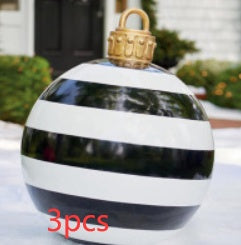Boule de Noël Gonflable 60CM pour Décoration Extérieure