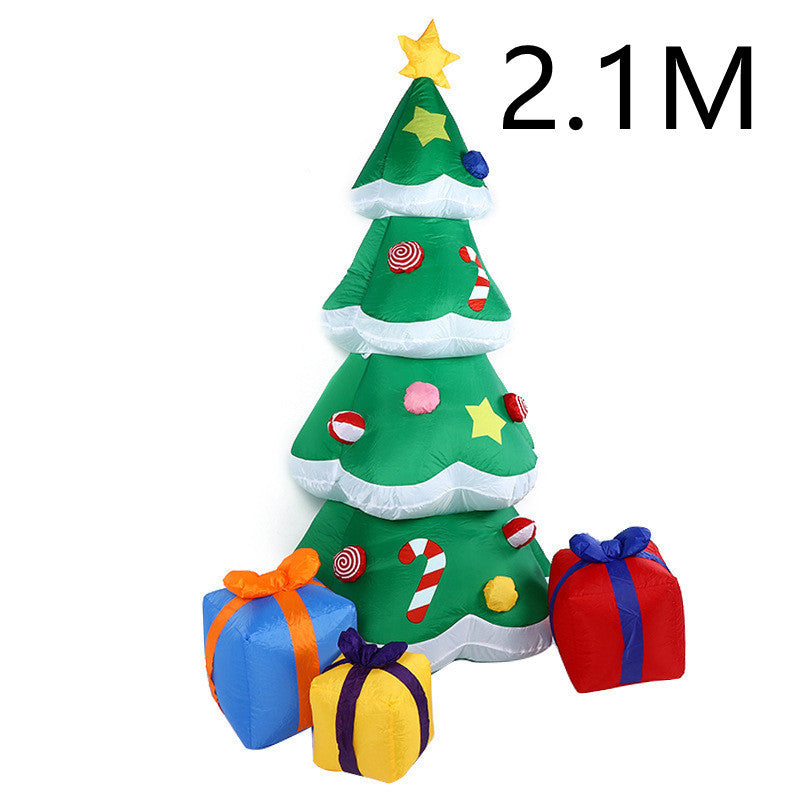 Guirlandes LED de Noël: Décorations Gonflables Santa, Bonhomme de Neige et Sapin pour le Jardin