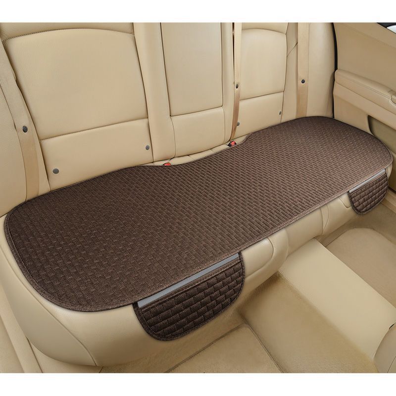 Coussin de Siège de Voiture en Lin - Ensemble Universel 3 Pièces pour Toutes les Saisons