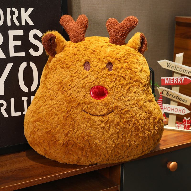 Coussin en Peluche Décoratif de Noël en Forme d'Arbre