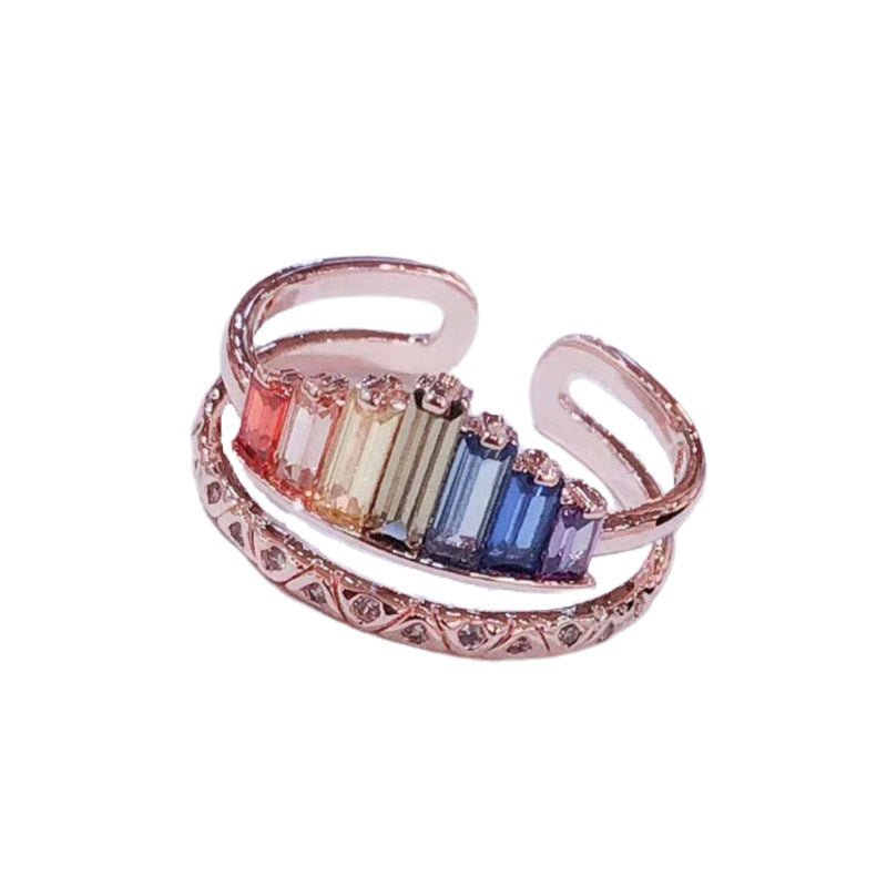 Bague Arc - en - Ciel en Micro Diamant - Allomarc.com