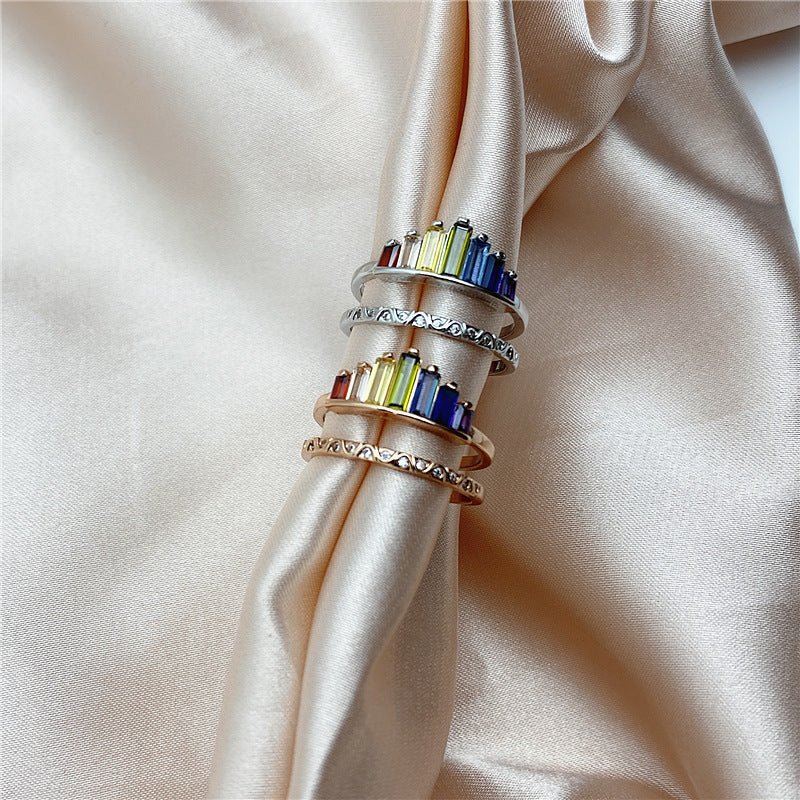 Bague Arc - en - Ciel en Micro Diamant - Allomarc.com