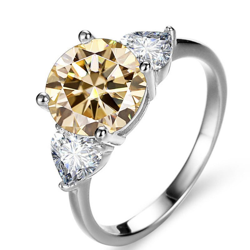 Bague de Mariage de Luxe en Argent Sterling avec Moissanite 3 Karats pour Femme - Allomarc.com