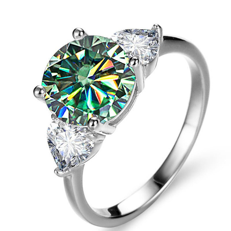 Bague de Mariage de Luxe en Argent Sterling avec Moissanite 3 Karats pour Femme - Allomarc.com