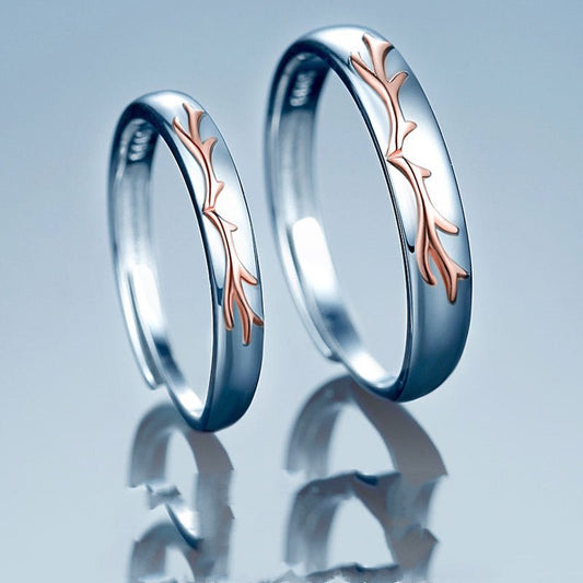 Bague en Argent Sterling pour Couples - Ensemble Masculin et Féminin - Allomarc.com