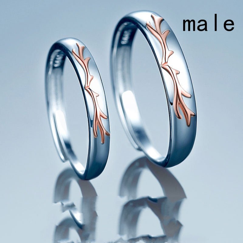 Bague en Argent Sterling pour Couples - Ensemble Masculin et Féminin - Allomarc.com