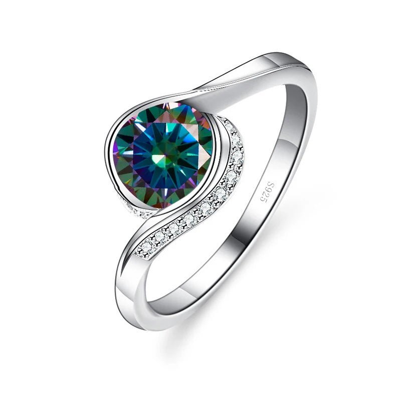 Bague en Moissanite S925 en Argent Sterling pour Femmes - Allomarc.com