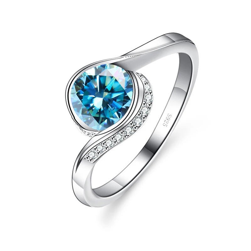 Bague en Moissanite S925 en Argent Sterling pour Femmes - Allomarc.com