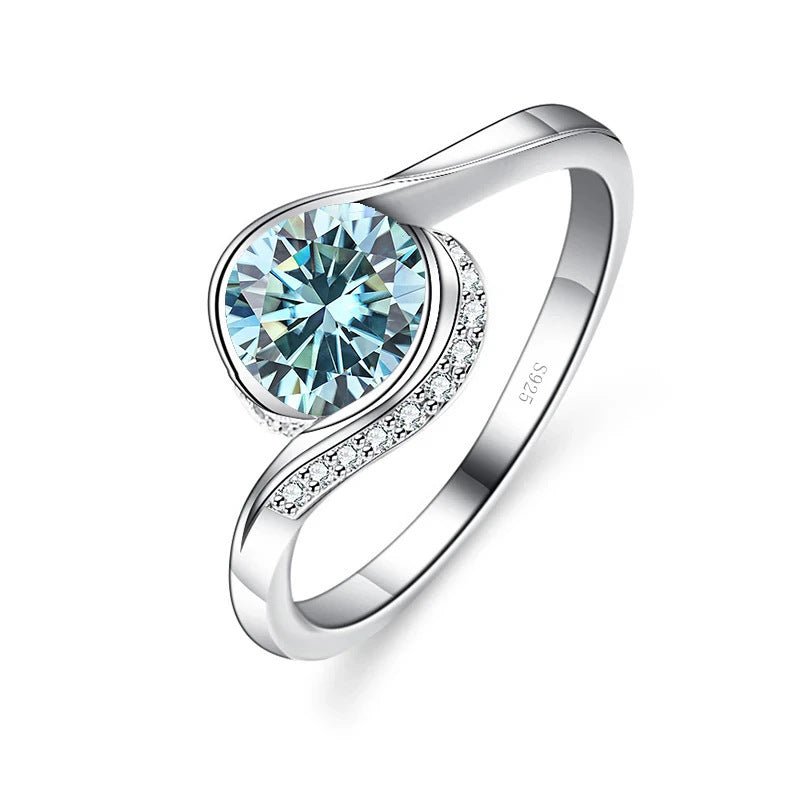 Bague en Moissanite S925 en Argent Sterling pour Femmes - Allomarc.com