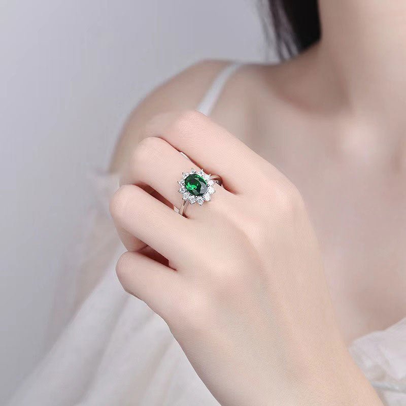 Bague Femme en Moissanite Bleu - Allomarc.com