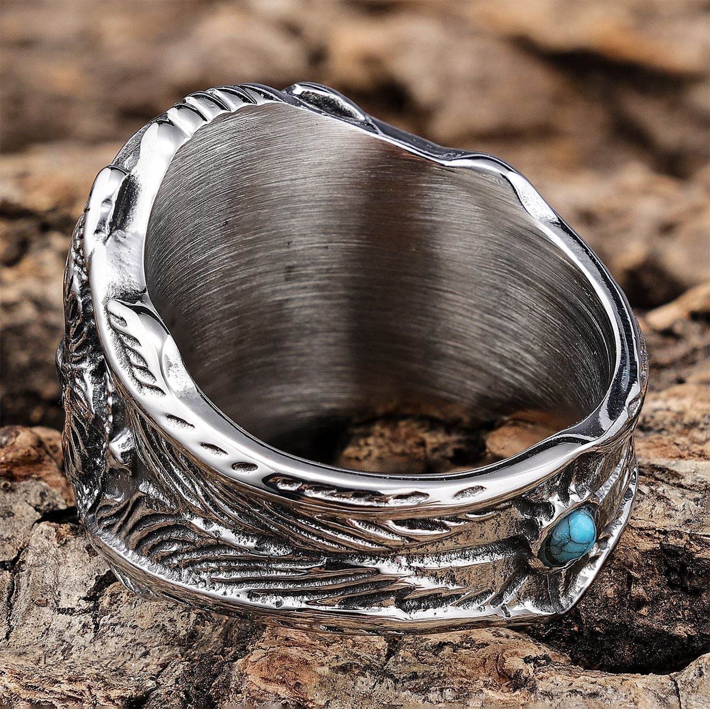 Bague Personnalisée en Turquoise Éagle - Allomarc.com