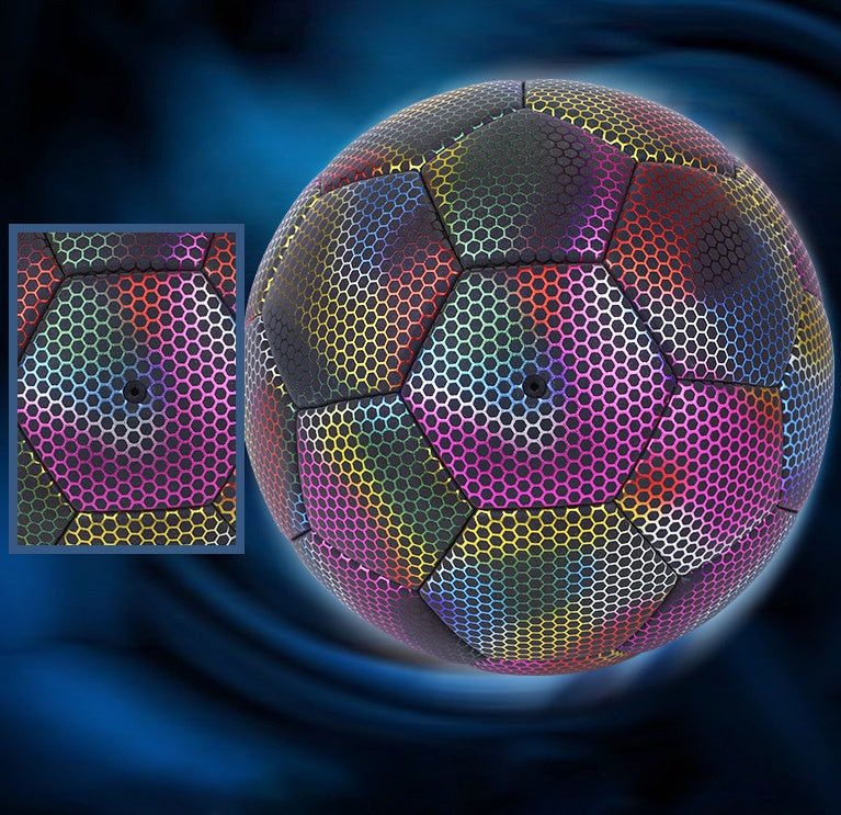 Ballon de Football Réfléchissant Lumineux Cousu Machine - Allomarc.com