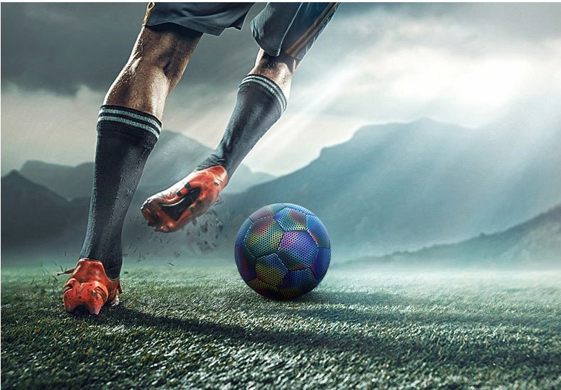 Ballon de Football Réfléchissant Lumineux Cousu Machine - Allomarc.com