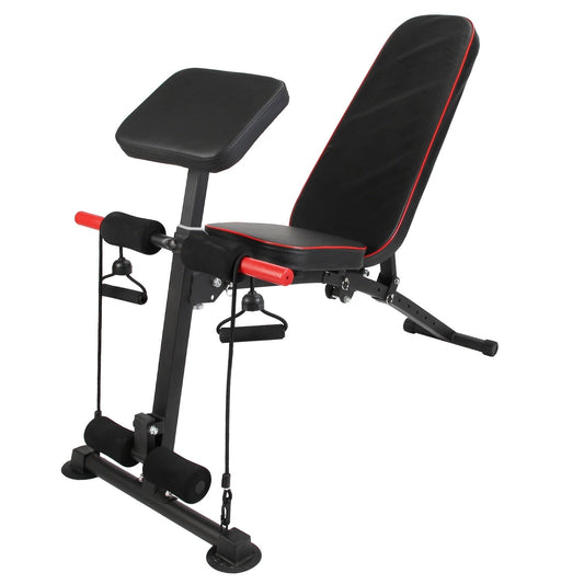 Banc de Musculation Ajustable avec Accessoires pour Gym à Domicile - Allomarc.com