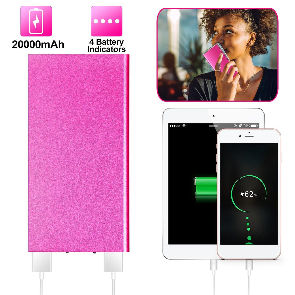 Batterie Externe Ultra - Fine 20000mAh avec Chargeur Double USB - Allomarc.com