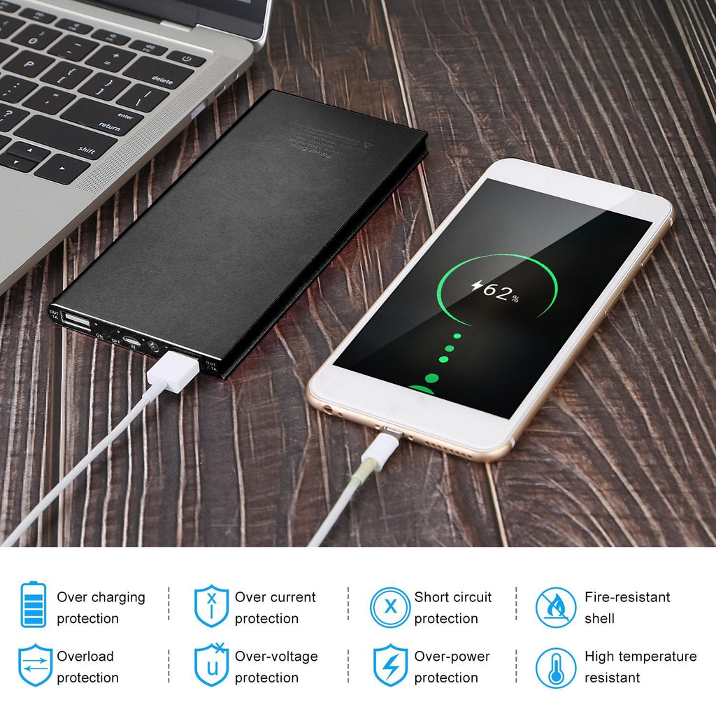 Batterie Externe Ultra - Fine 20000mAh avec Chargeur Double USB - Allomarc.com