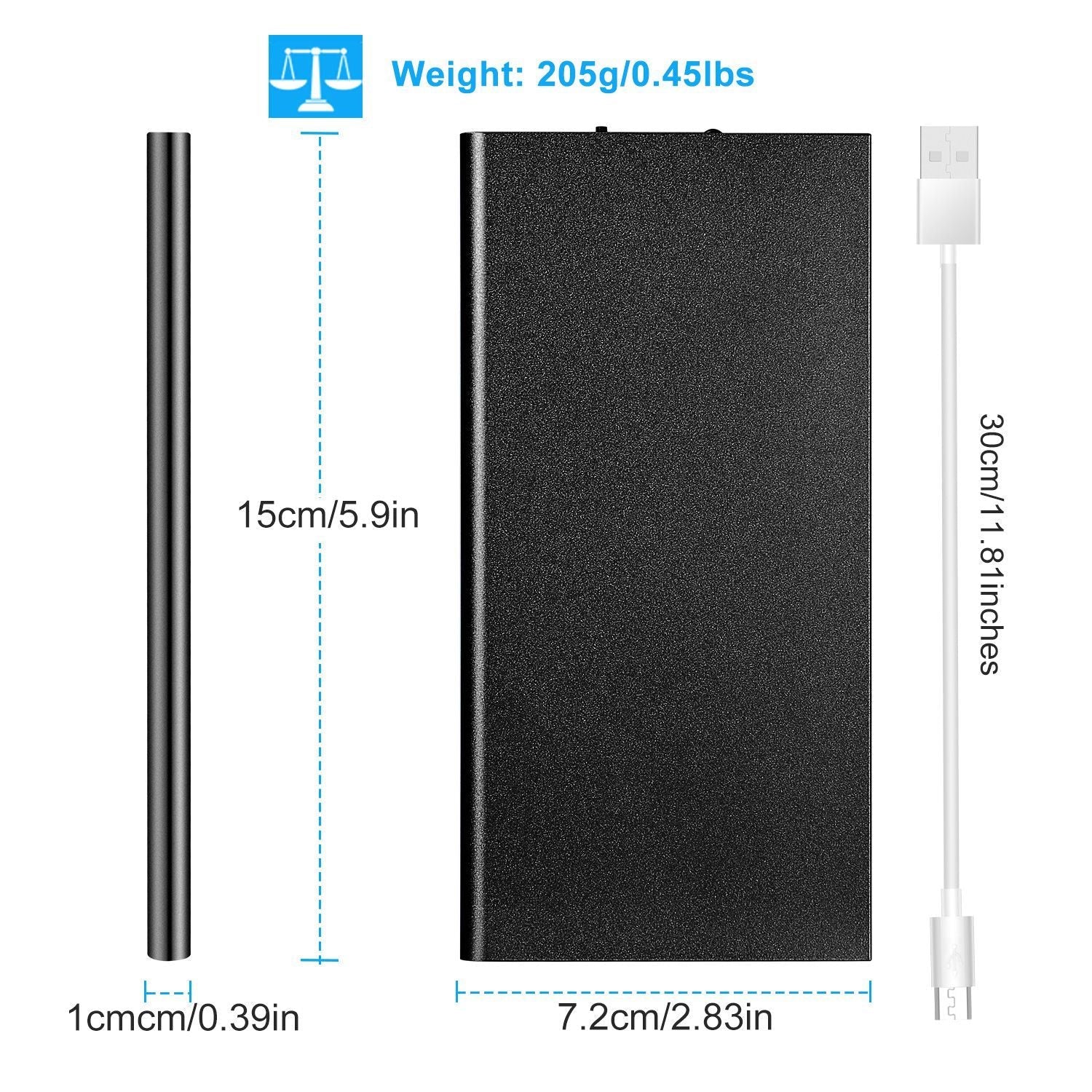 Batterie Externe Ultra - Fine 20000mAh avec Chargeur Double USB - Allomarc.com