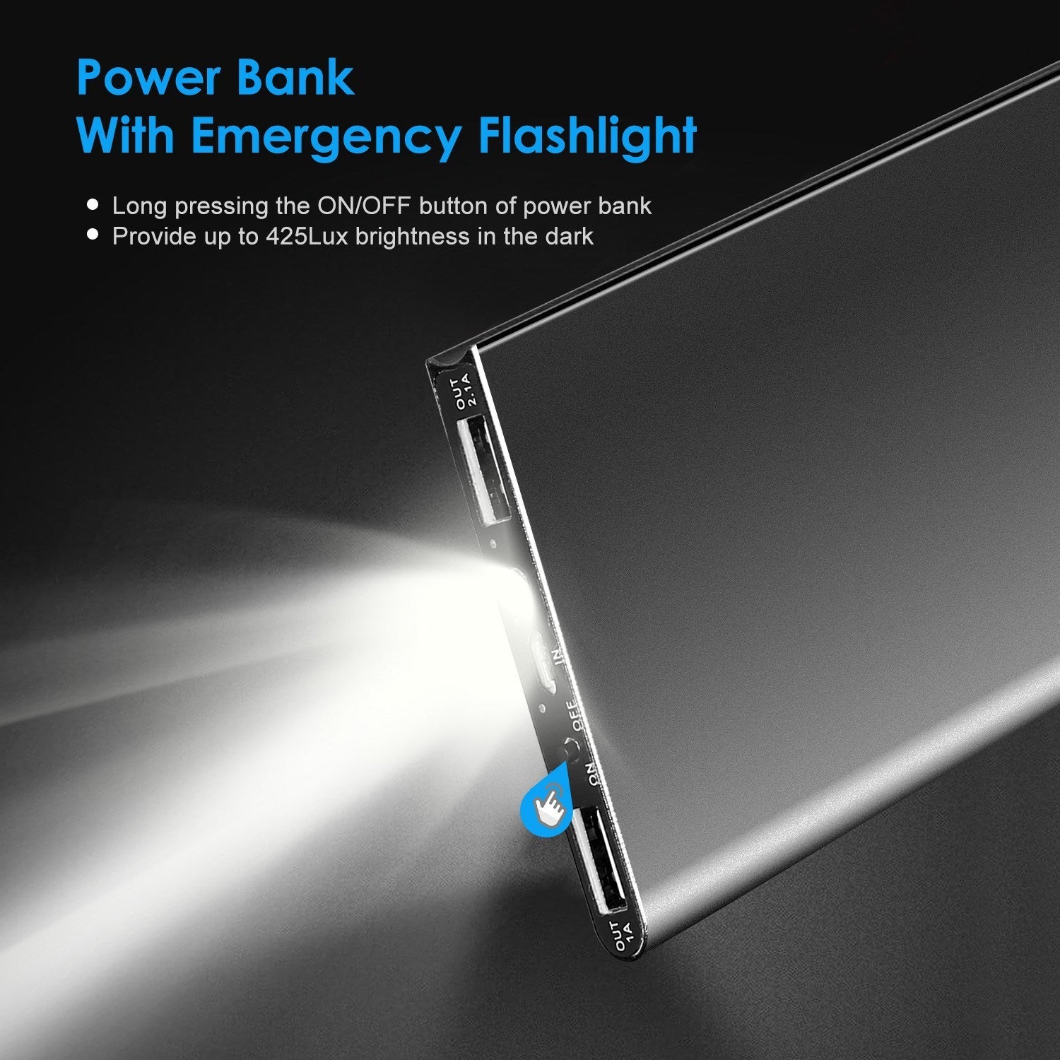 Batterie Externe Ultra - Fine 20000mAh avec Chargeur Double USB - Allomarc.com