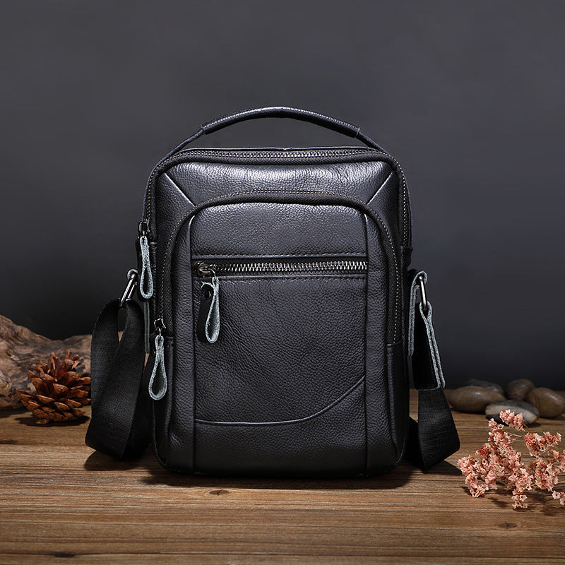 Sac Messager en Cuir Véritable pour Hommes - Multifonctionnel et Élégant