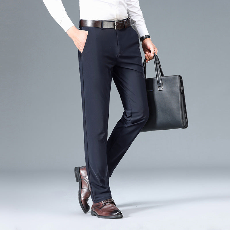 Pantalons Casual en Soie Glacée Jinammonia pour Hommes