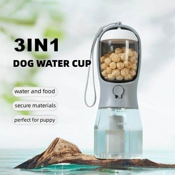 Gobelet d'eau pour chien 3-en-1 - Allomarc.com