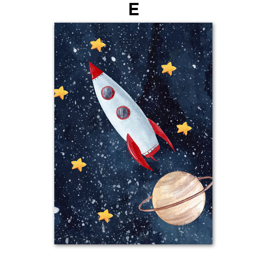 Tableau en Toile Astronaute - Art Murale Évasion Galactique
