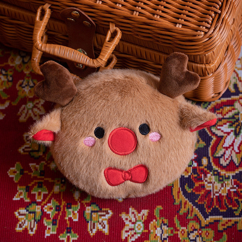 Coussin en Peluche Décoratif de Noël en Forme d'Arbre