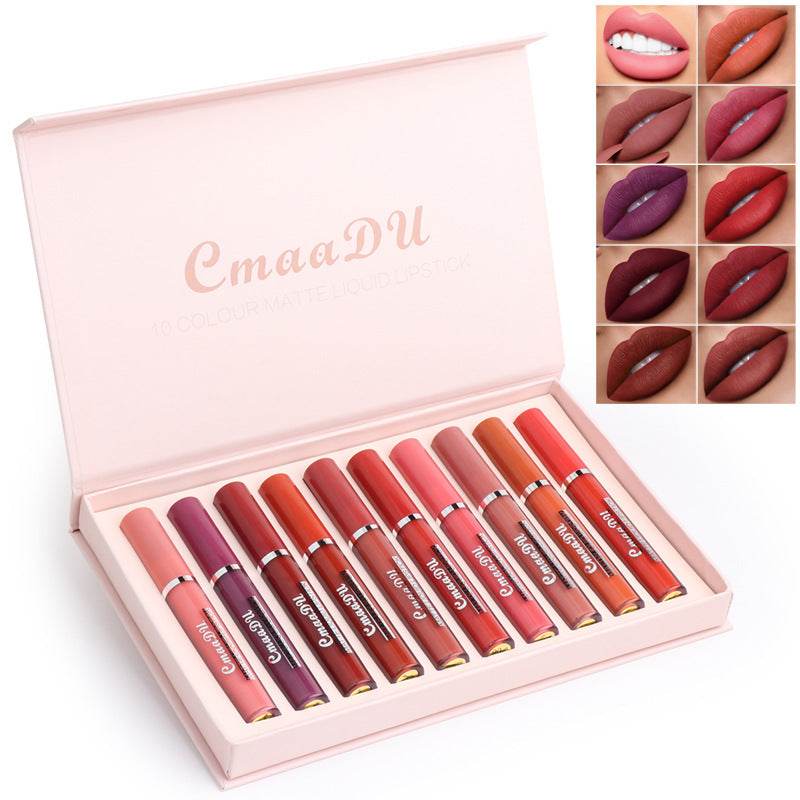 Rouge à Lèvres Mat Waterproof Non-adhésif pour Femmes - Allomarc.com