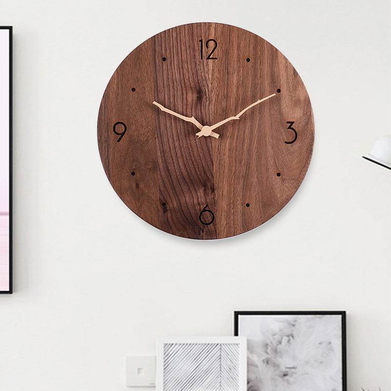 Horloge Murale en Noyer avec Aiguilles 12-14 Pouces - Allomarc.com