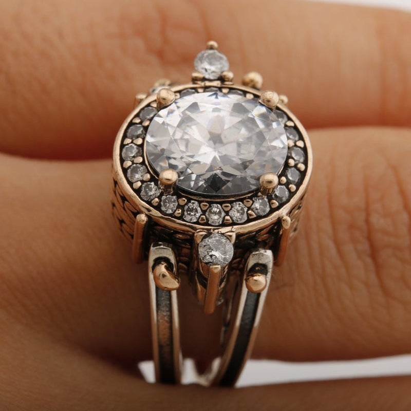 Bague Bicolore en Argent 925 - Élégance et Mode