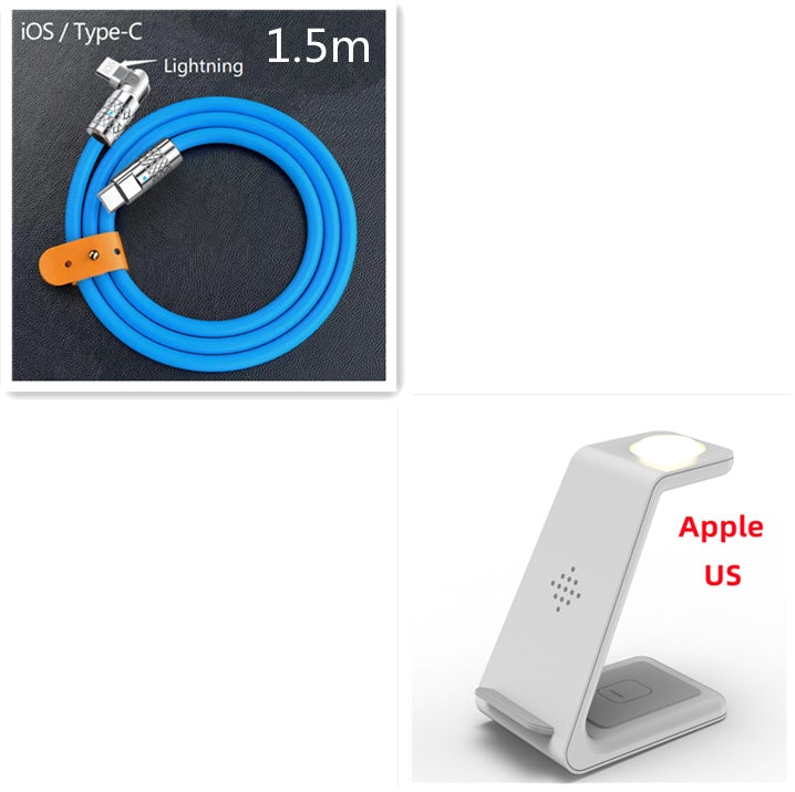 Station de Charge Sans Fil 3 en 1 - Support de Charge Rapide pour Téléphone