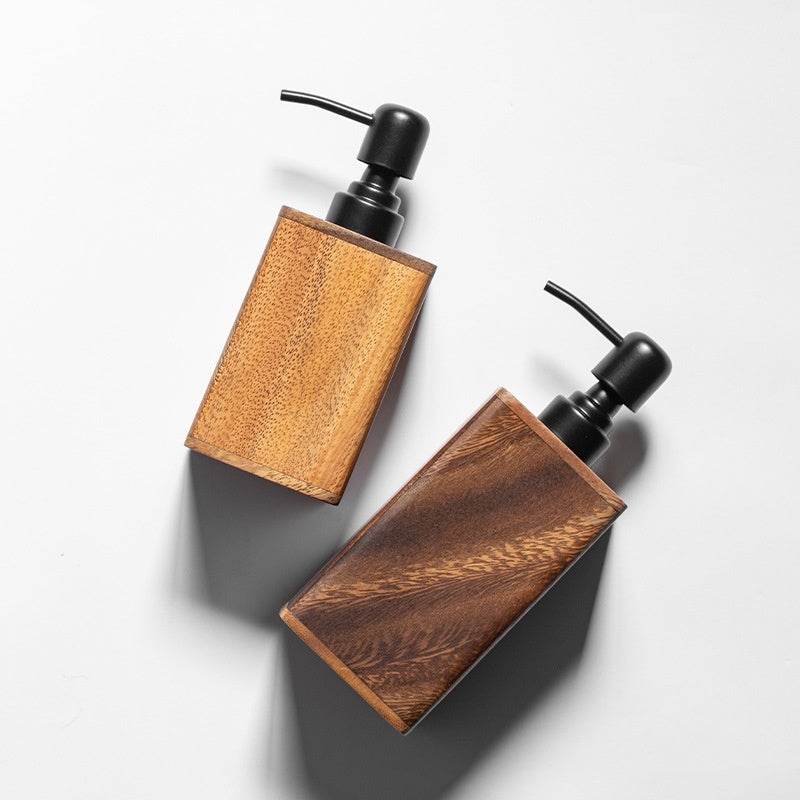 Bouteille de Shampooing en Bois Massif de Noyer - Allomarc.com