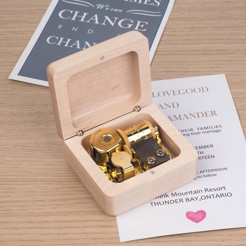 Boîte à Musique en Bois Vintage Créative pour Anniversaire - Allomarc.com